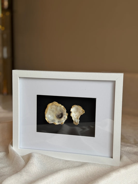 Oesterlijst klein met verlichting - Wit/ zwart/ Goud