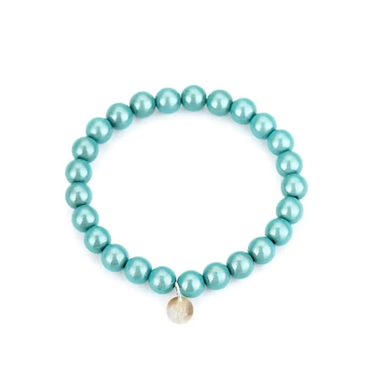 Kralen armband blauw